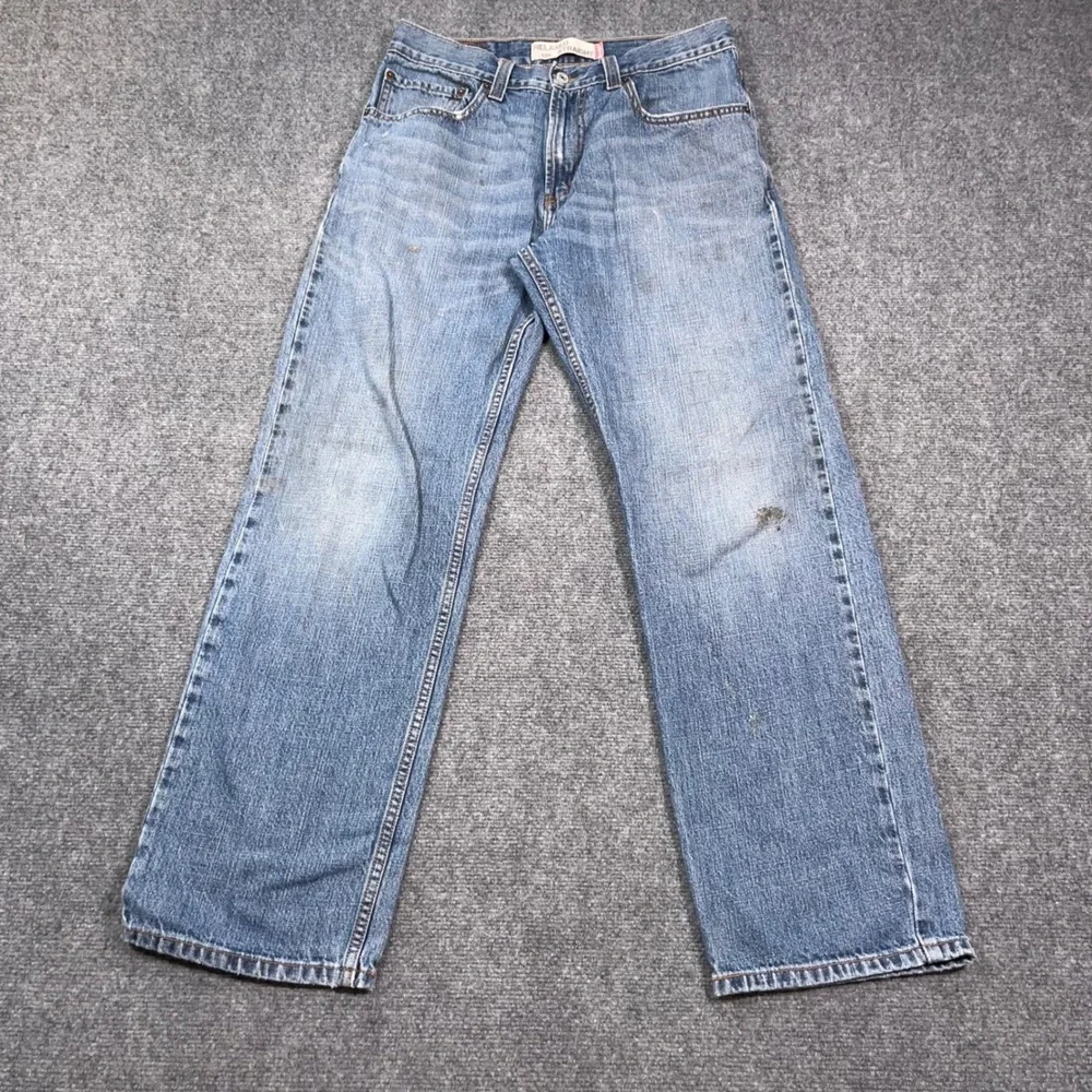 Levi's 559 Relaxed Straight Jeans Mens 32x32 Medium Wash Blue Denim Distressed
